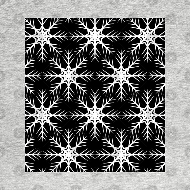 black and white snowflake pattern by Spinkly